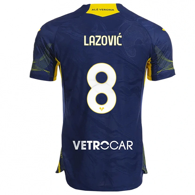 Danxen Kobiety Darko Lazović #8 Granatowy Żółty Domowa Koszulka 2025/26 Koszulki Klubowe