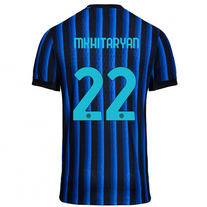 Danxen Kobiety Henrikh Mkhitaryan #22 Czarny Niebieski Domowa Koszulka 2025/26 Koszulki Klubowe