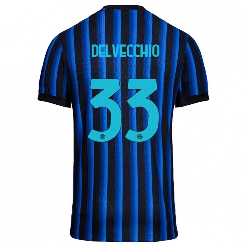 Danxen Kobiety Gabriele Delvecchio #33 Czarny Niebieski Domowa Koszulka 2025/26 Koszulki Klubowe