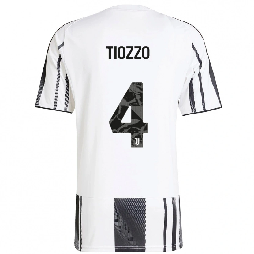 Danxen Kobiety Marco Tiozzo #4 Biały Czarny Domowa Koszulka 2025/26 Koszulki Klubowe