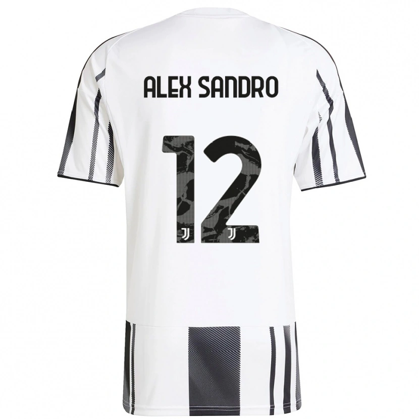 Danxen Kobiety Alex Sandro #12 Biały Czarny Domowa Koszulka 2025/26 Koszulki Klubowe