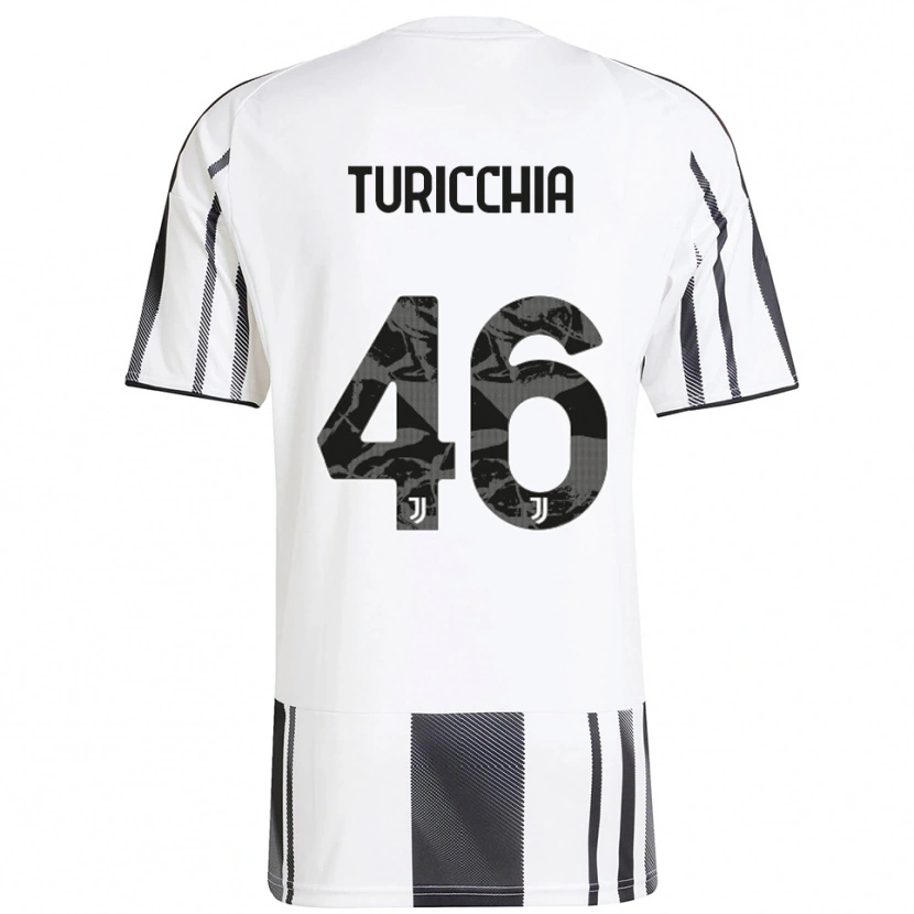 Danxen Kobiety Riccardo Turicchia #46 Biały Czarny Domowa Koszulka 2025/26 Koszulki Klubowe