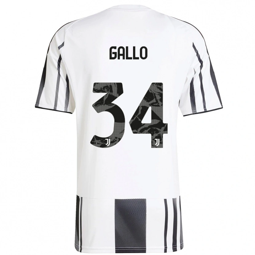 Danxen Kobiety Azzurra Gallo #34 Biały Czarny Domowa Koszulka 2025/26 Koszulki Klubowe