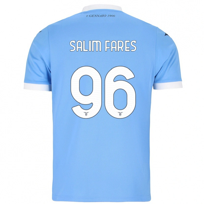 Danxen Kobiety Mohamed Salim Fares #96 Błękitny Biały Domowa Koszulka 2025/26 Koszulki Klubowe