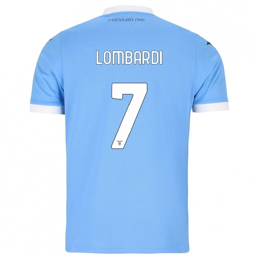 Danxen Kobiety Pierlorenzo Lombardi #7 Błękitny Biały Domowa Koszulka 2025/26 Koszulki Klubowe