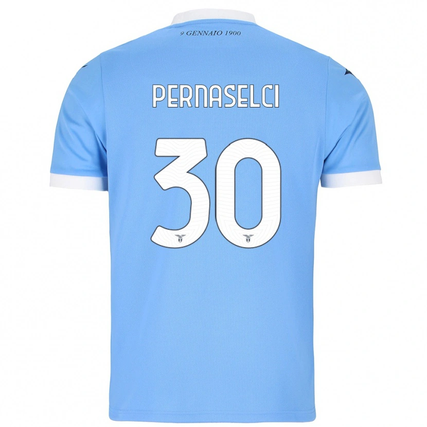 Danxen Kobiety Leonardo Pernaselci #30 Błękitny Biały Domowa Koszulka 2025/26 Koszulki Klubowe