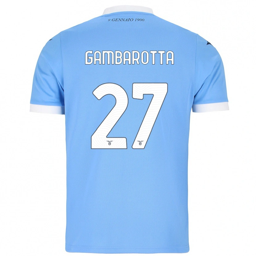 Danxen Kobiety Margot Gambarotta #27 Błękitny Biały Domowa Koszulka 2025/26 Koszulki Klubowe