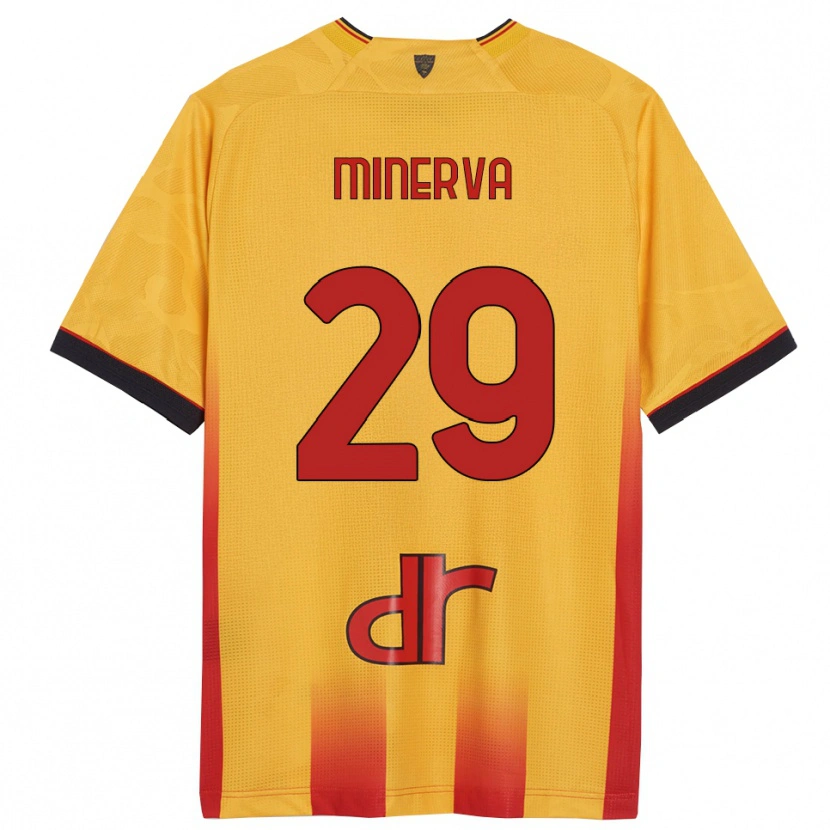 Danxen Kobiety Francesco Minerva #29 Żółty Pomarańczowy Domowa Koszulka 2025/26 Koszulki Klubowe