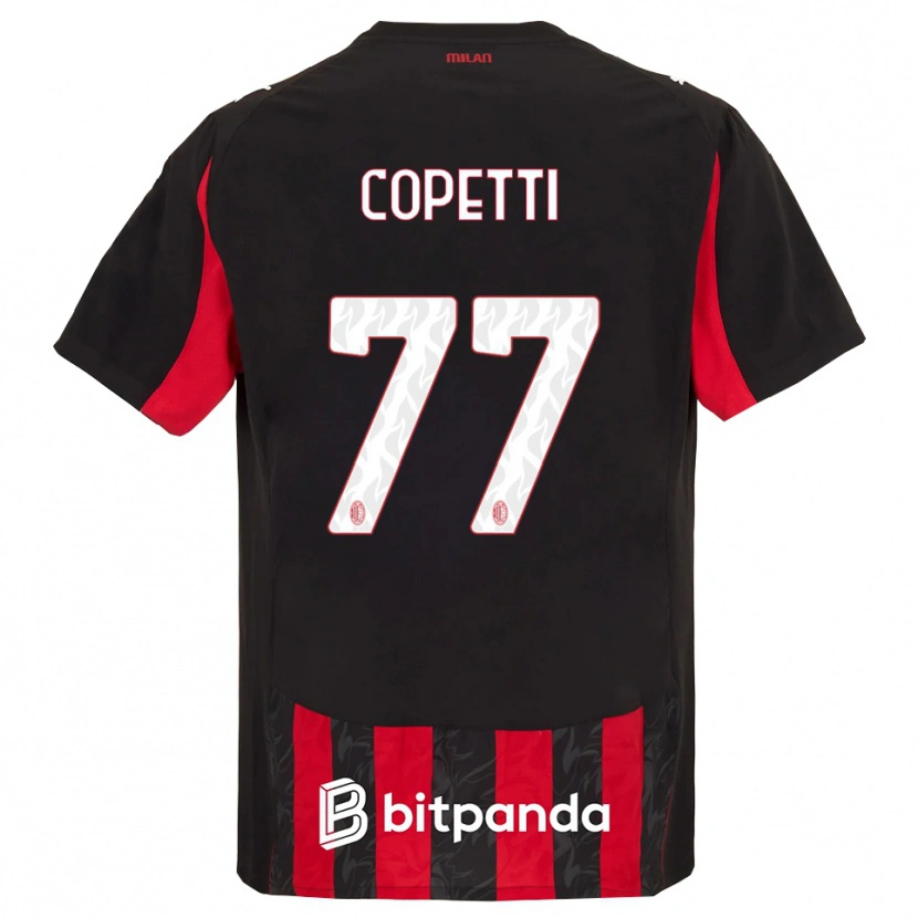 Danxen Kobiety Matilde Copetti #77 Czerwony Czarny Domowa Koszulka 2025/26 Koszulki Klubowe