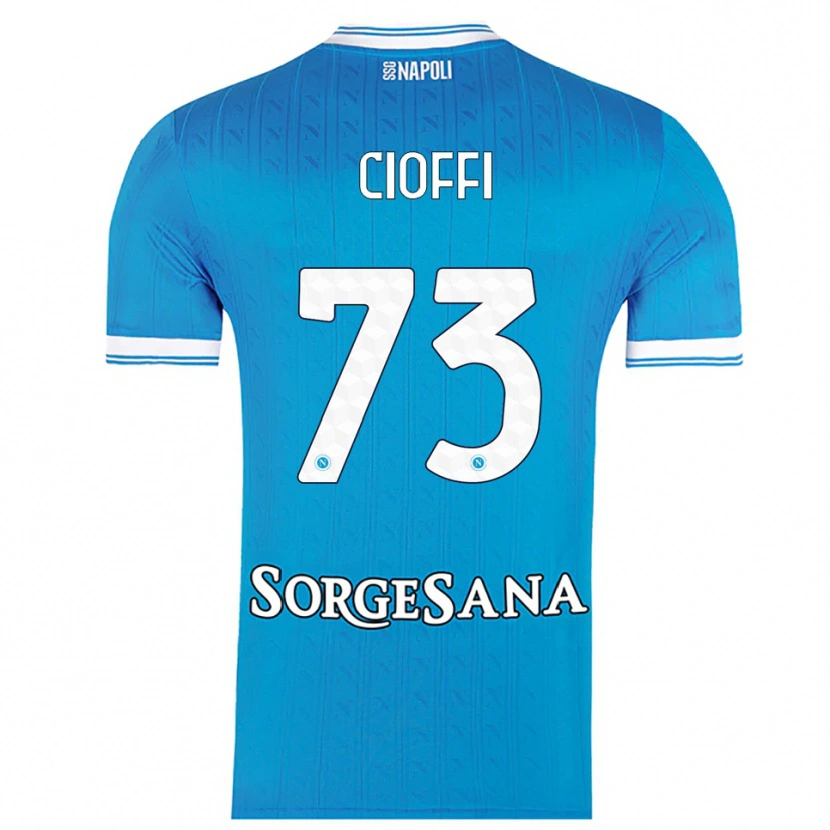 Danxen Kobiety Antonio Cioffi #73 Błękitny Biały Domowa Koszulka 2025/26 Koszulki Klubowe