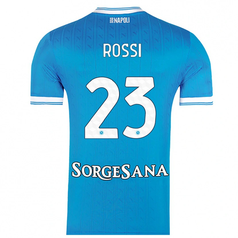 Danxen Kobiety Leonardo Rossi #23 Błękitny Biały Domowa Koszulka 2025/26 Koszulki Klubowe