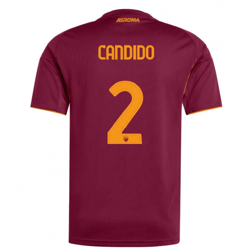 Danxen Kobiety Gabriele Candido #2 Burgundowy Pomarańczowy Domowa Koszulka 2025/26 Koszulki Klubowe
