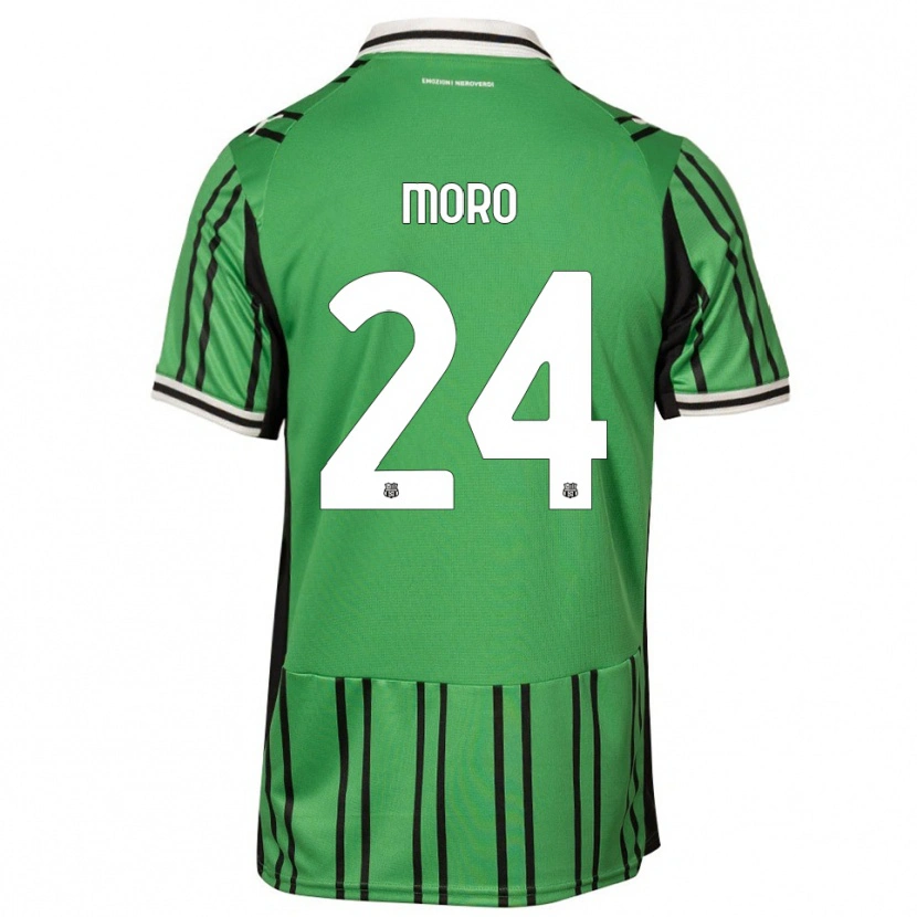 Danxen Kobiety Luca Moro #24 Zielony Czarny Domowa Koszulka 2025/26 Koszulki Klubowe