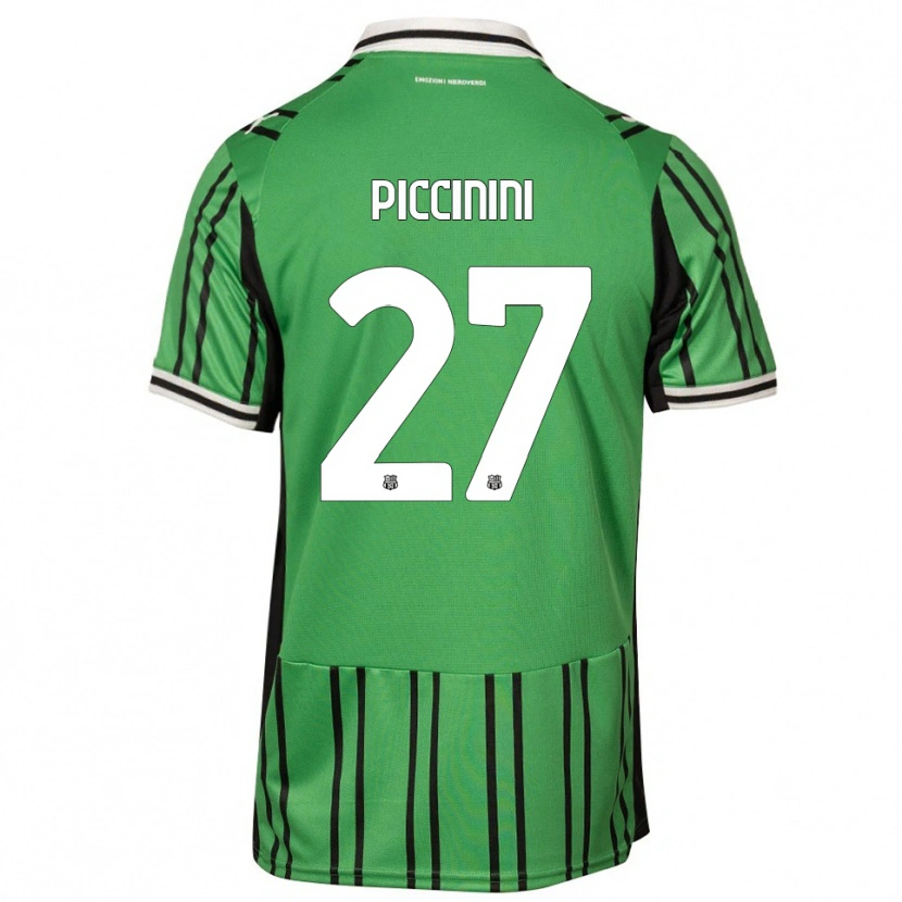 Danxen Kobiety Stefano Piccinini #27 Zielony Czarny Domowa Koszulka 2025/26 Koszulki Klubowe