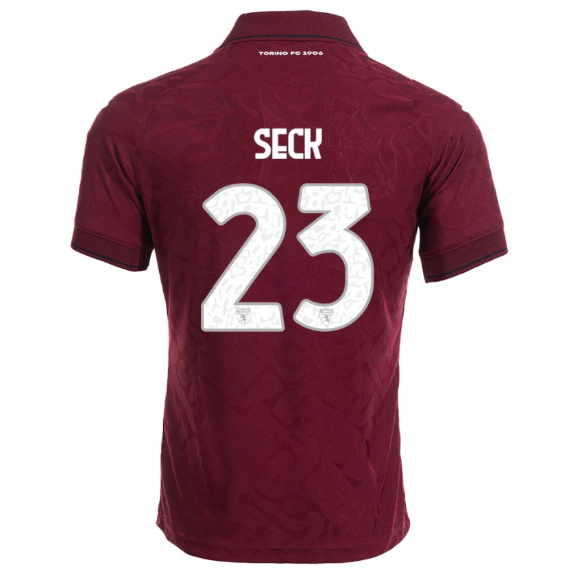 Danxen Kobiety Demba Seck #23 Burgundowy Biały Domowa Koszulka 2025/26 Koszulki Klubowe