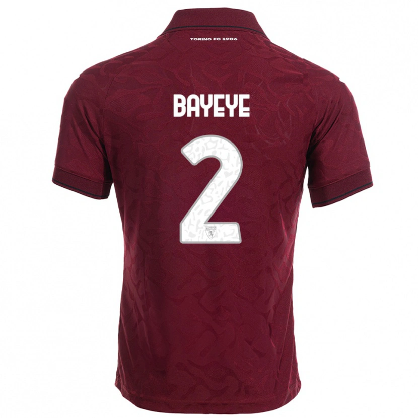 Danxen Kobiety Brian Bayeye #2 Burgundowy Biały Domowa Koszulka 2025/26 Koszulki Klubowe