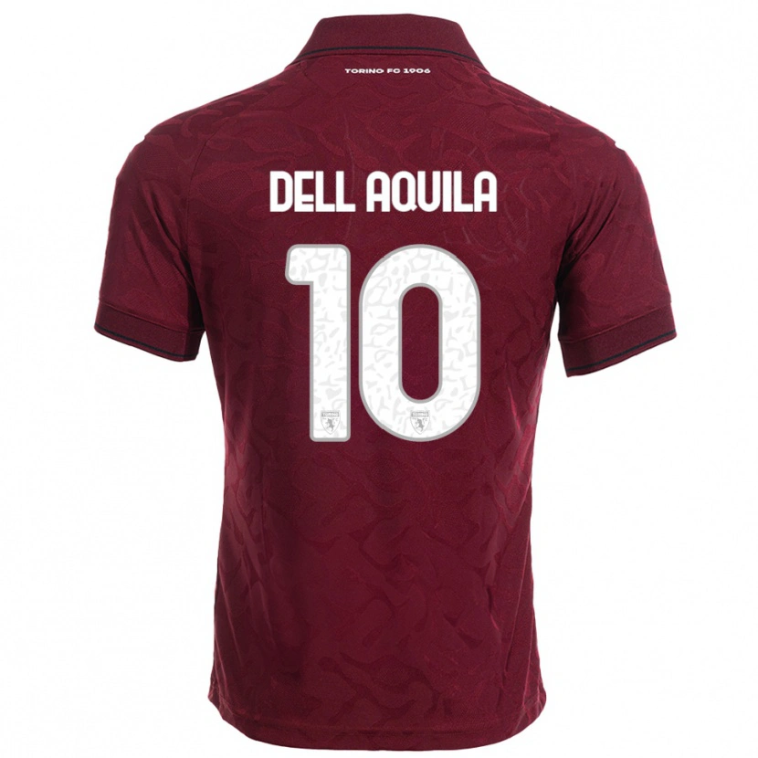 Danxen Kobiety Francesco Dell'aquila #10 Burgundowy Biały Domowa Koszulka 2025/26 Koszulki Klubowe