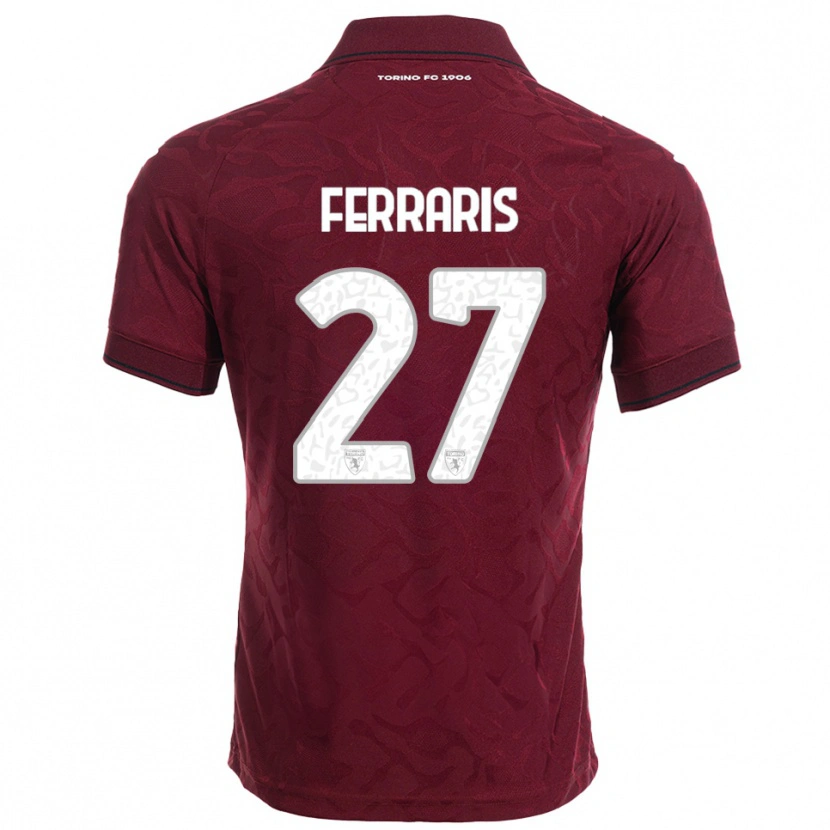 Danxen Kobiety Lorenzo Ferraris #27 Burgundowy Biały Domowa Koszulka 2025/26 Koszulki Klubowe