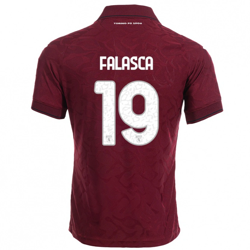 Danxen Kobiety Gabriele Falasca #19 Burgundowy Biały Domowa Koszulka 2025/26 Koszulki Klubowe