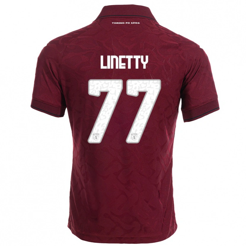 Danxen Kobiety Karol Linetty #77 Burgundowy Biały Domowa Koszulka 2025/26 Koszulki Klubowe
