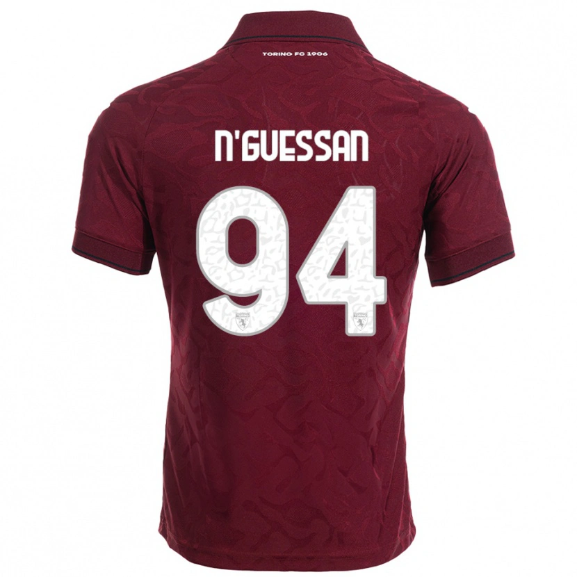 Danxen Kobiety Ange Caumenan N'guessan #94 Burgundowy Biały Domowa Koszulka 2025/26 Koszulki Klubowe