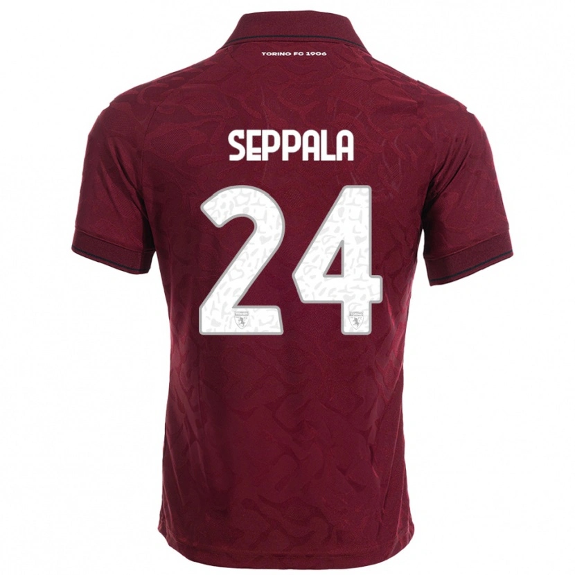 Danxen Kobiety Rosa Lappi-Seppälä #24 Burgundowy Biały Domowa Koszulka 2025/26 Koszulki Klubowe