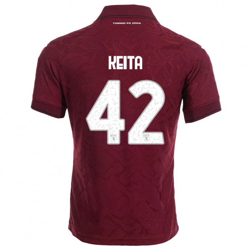 Danxen Kobiety Karamoko Keita #42 Burgundowy Biały Domowa Koszulka 2025/26 Koszulki Klubowe