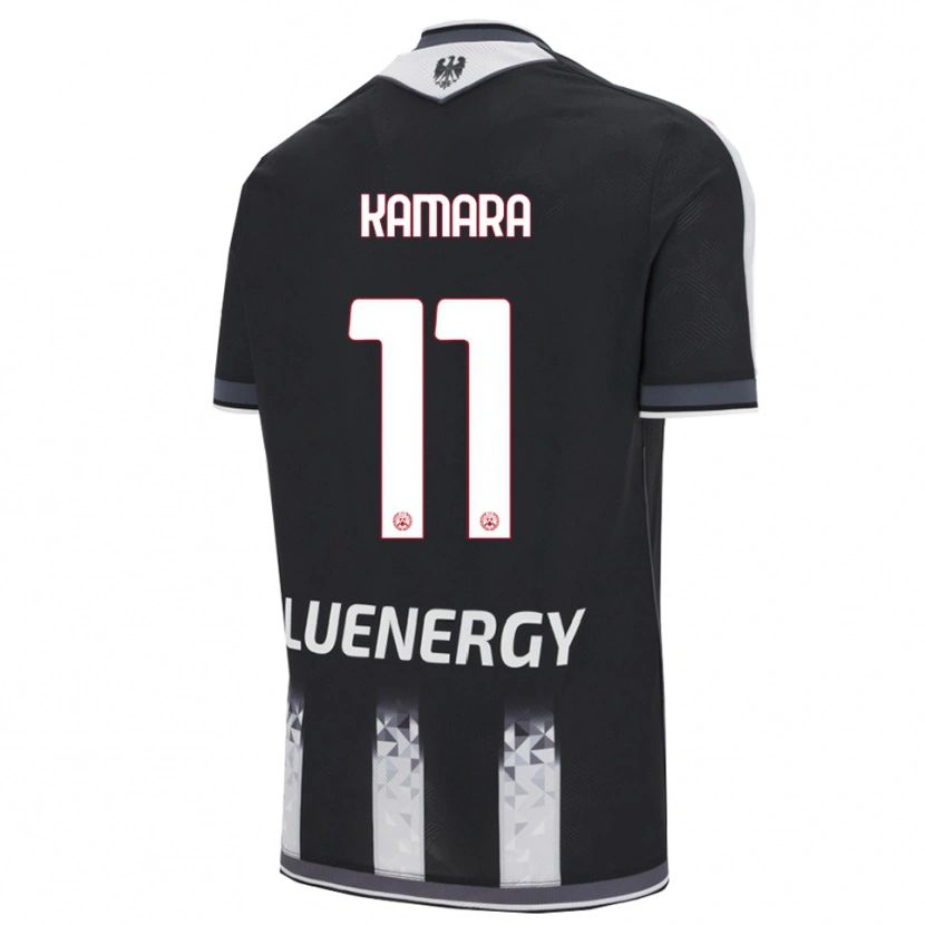 Danxen Kobiety Hassane Kamara #11 Czarny Biały Domowa Koszulka 2025/26 Koszulki Klubowe