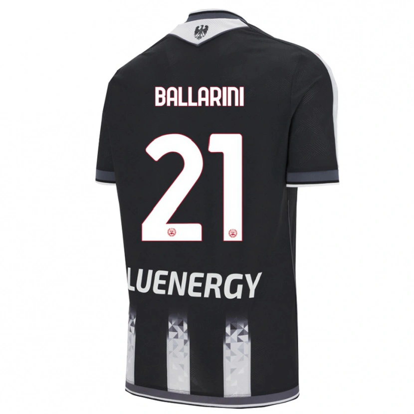 Danxen Kobiety Marco Ballarini #21 Czarny Biały Domowa Koszulka 2025/26 Koszulki Klubowe