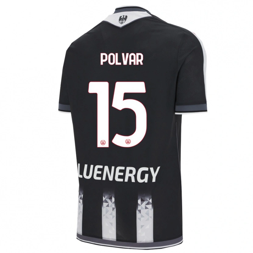 Danxen Kobiety Francesco Polvar #15 Czarny Biały Domowa Koszulka 2025/26 Koszulki Klubowe