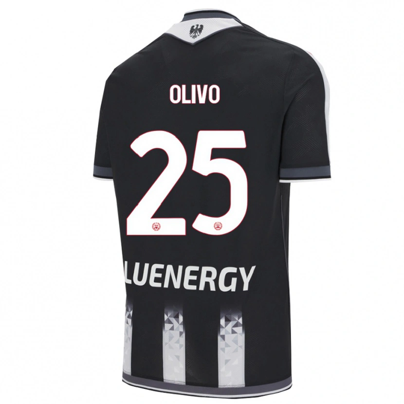 Danxen Kobiety Gioele Olivo #25 Czarny Biały Domowa Koszulka 2025/26 Koszulki Klubowe