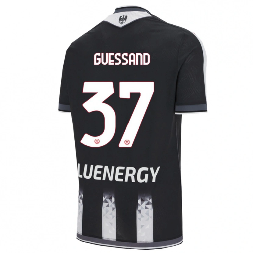 Danxen Kobiety Axel Guessand #37 Czarny Biały Domowa Koszulka 2025/26 Koszulki Klubowe