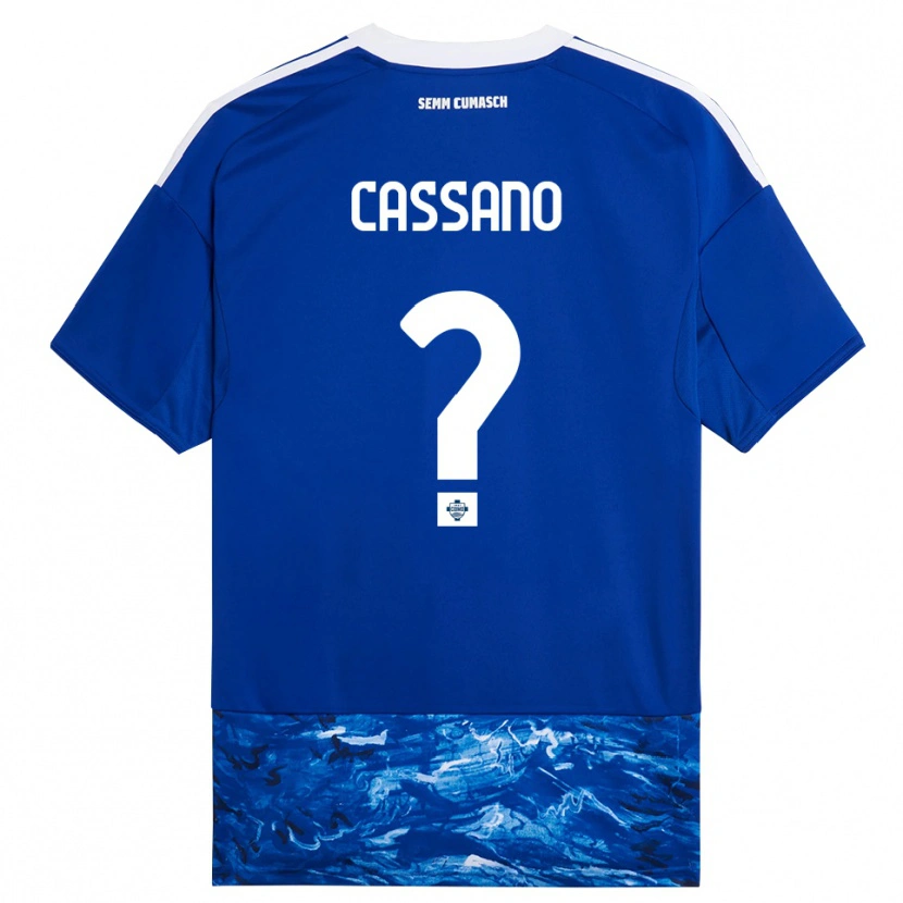 Danxen Kobiety Riccardo Cassano #0 Niebieski Biały Domowa Koszulka 2025/26 Koszulki Klubowe