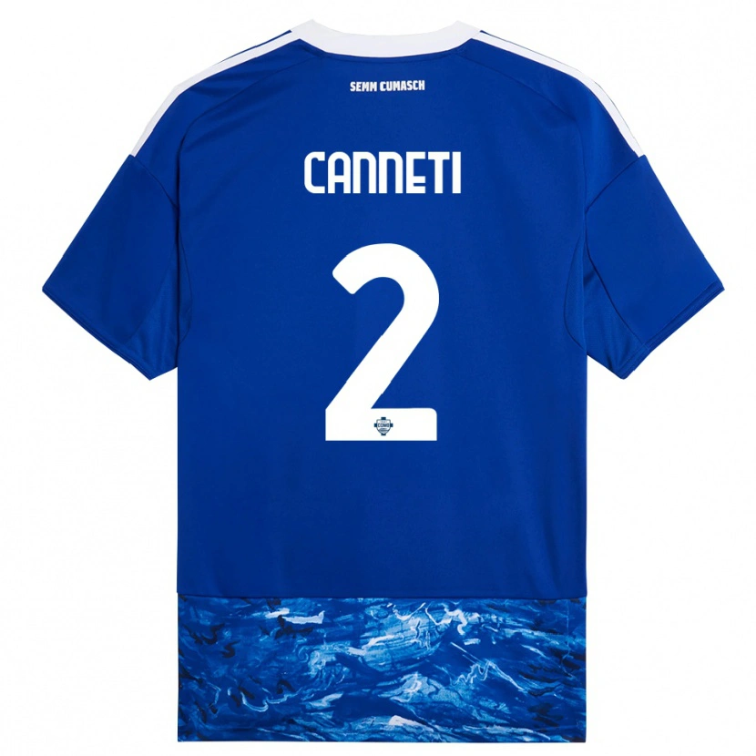 Danxen Kobiety Jacopo Canneti #2 Niebieski Biały Domowa Koszulka 2025/26 Koszulki Klubowe