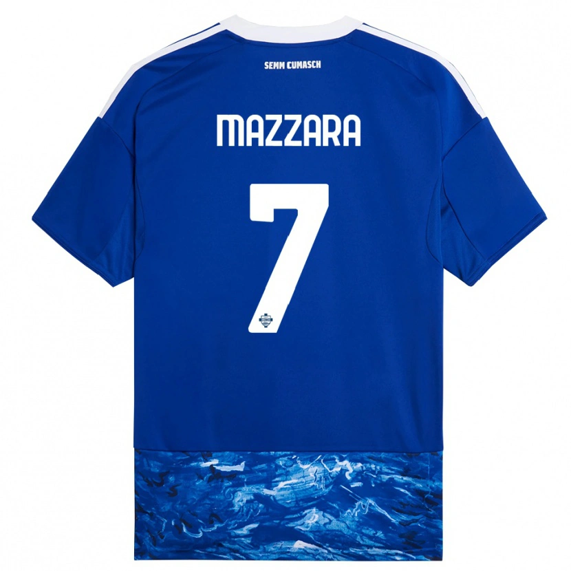 Danxen Kobiety Cristian Mazzara #7 Niebieski Biały Domowa Koszulka 2025/26 Koszulki Klubowe