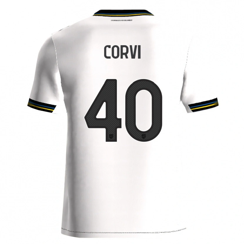 Danxen Kobiety Edoardo Corvi #40 Biały Czarny Domowa Koszulka 2025/26 Koszulki Klubowe