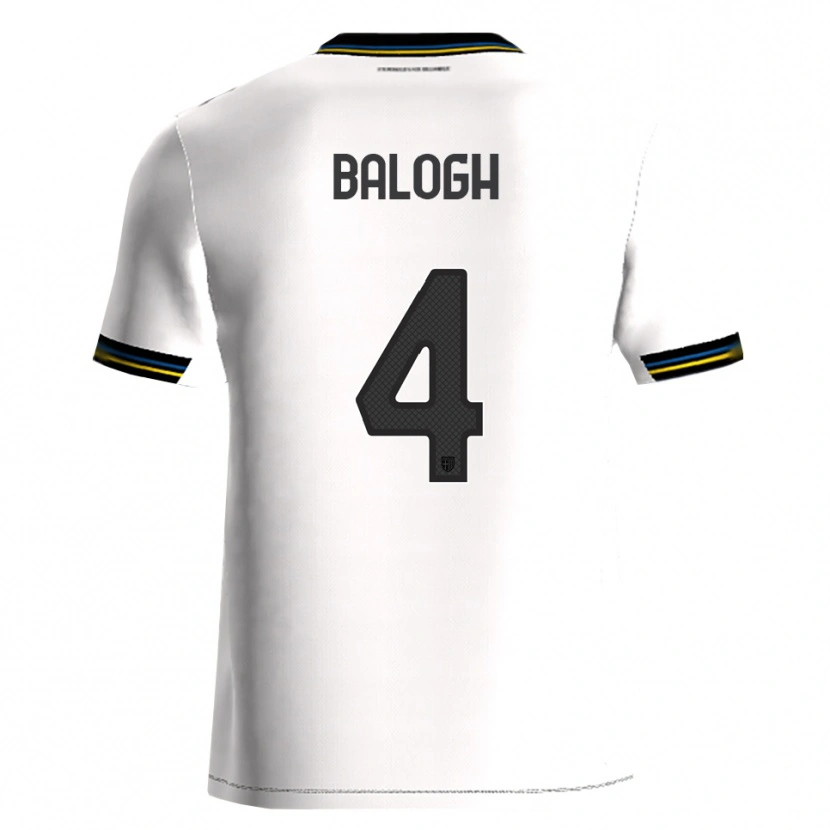Danxen Kobiety Botond Balogh #4 Biały Czarny Domowa Koszulka 2025/26 Koszulki Klubowe