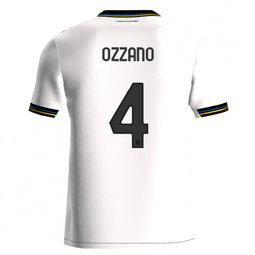 Danxen Kobiety Roberto Ozzano #4 Biały Czarny Domowa Koszulka 2025/26 Koszulki Klubowe