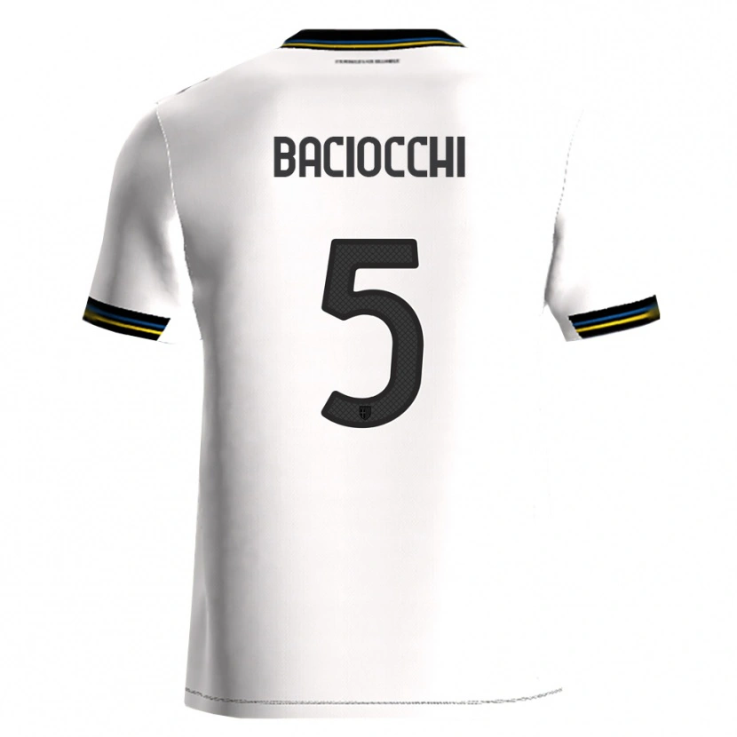 Danxen Kobiety Giulio Baciocchi #5 Biały Czarny Domowa Koszulka 2025/26 Koszulki Klubowe