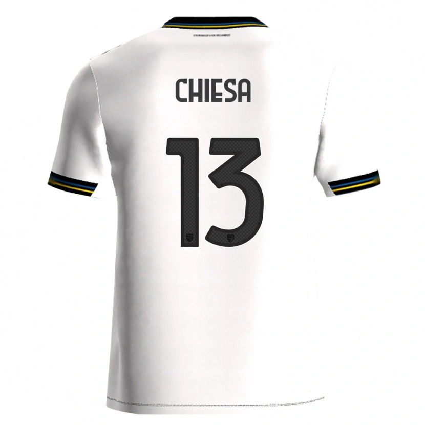 Danxen Kobiety Riccardo Chiesa #13 Biały Czarny Domowa Koszulka 2025/26 Koszulki Klubowe