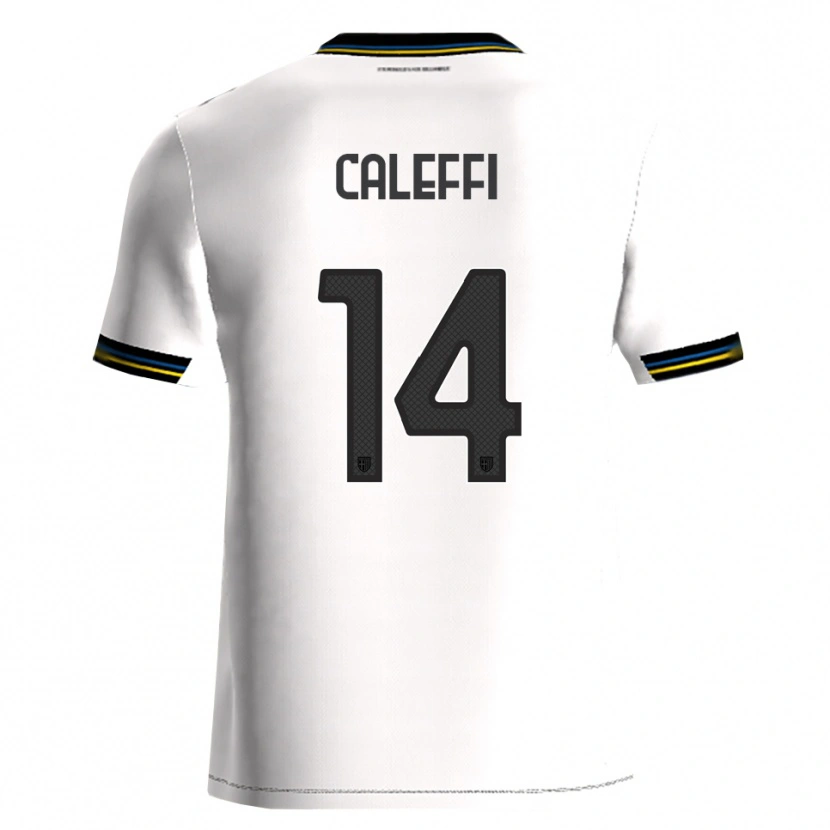 Danxen Kobiety Riccardo Caleffi #14 Biały Czarny Domowa Koszulka 2025/26 Koszulki Klubowe