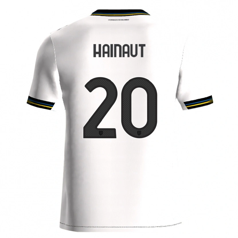 Danxen Kobiety Antoine Hainaut #20 Biały Czarny Domowa Koszulka 2025/26 Koszulki Klubowe