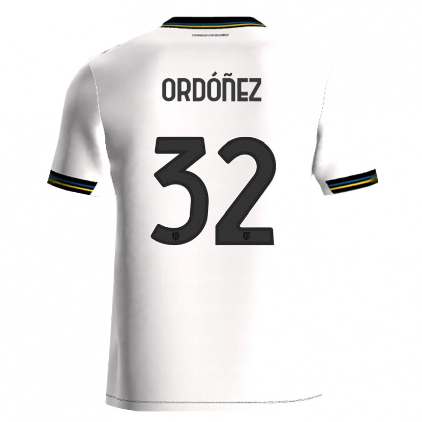 Danxen Kobiety Christian Ordóñez #32 Biały Czarny Domowa Koszulka 2025/26 Koszulki Klubowe