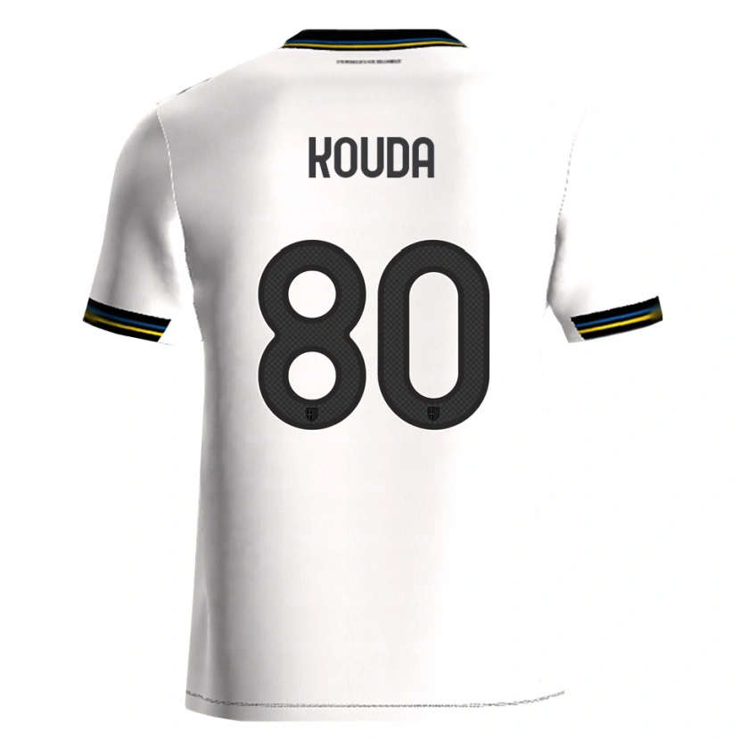 Danxen Kobiety Rachid Kouda #80 Biały Czarny Domowa Koszulka 2025/26 Koszulki Klubowe