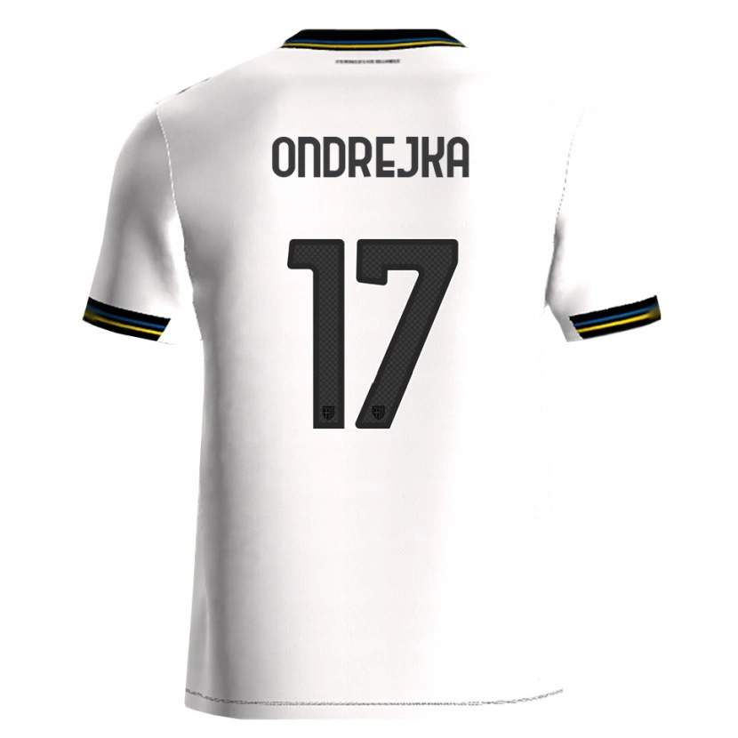 Danxen Kobiety Jacob Ondrejka #17 Biały Czarny Domowa Koszulka 2025/26 Koszulki Klubowe