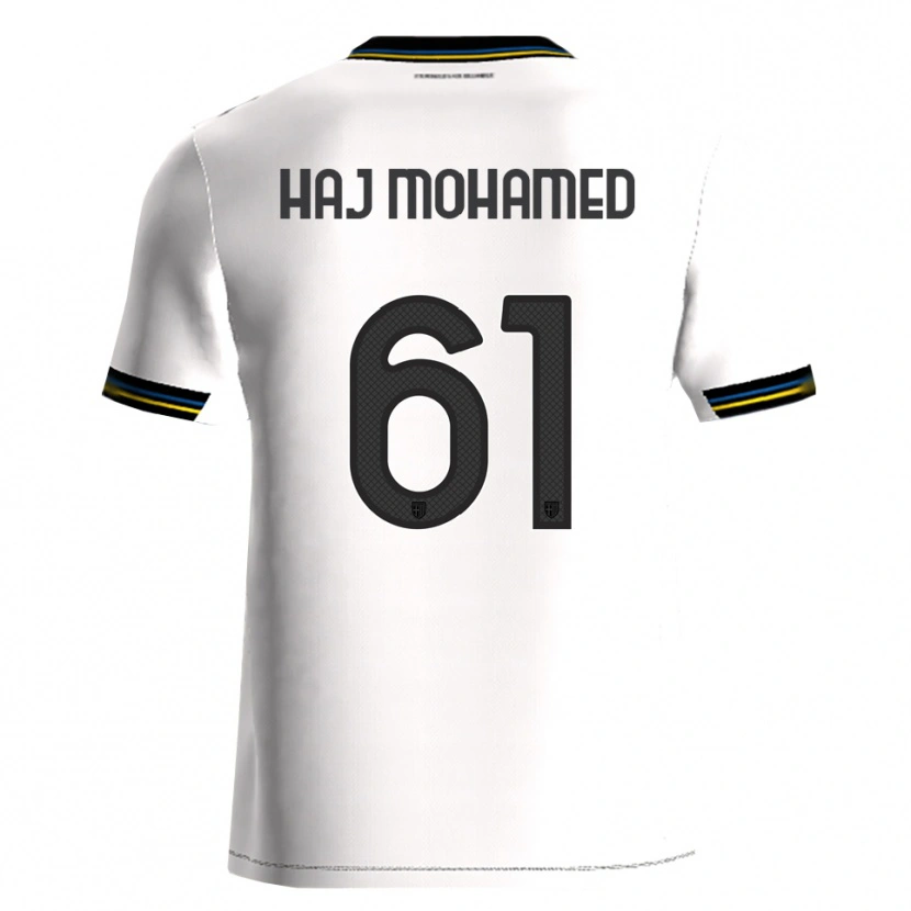 Danxen Kobiety Anas Haj Mohamed #61 Biały Czarny Domowa Koszulka 2025/26 Koszulki Klubowe