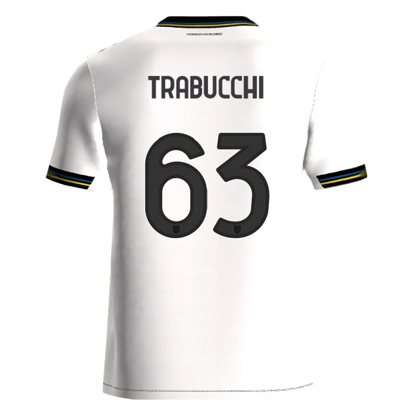 Danxen Kobiety Nicolas Trabucchi #63 Biały Czarny Domowa Koszulka 2025/26 Koszulki Klubowe