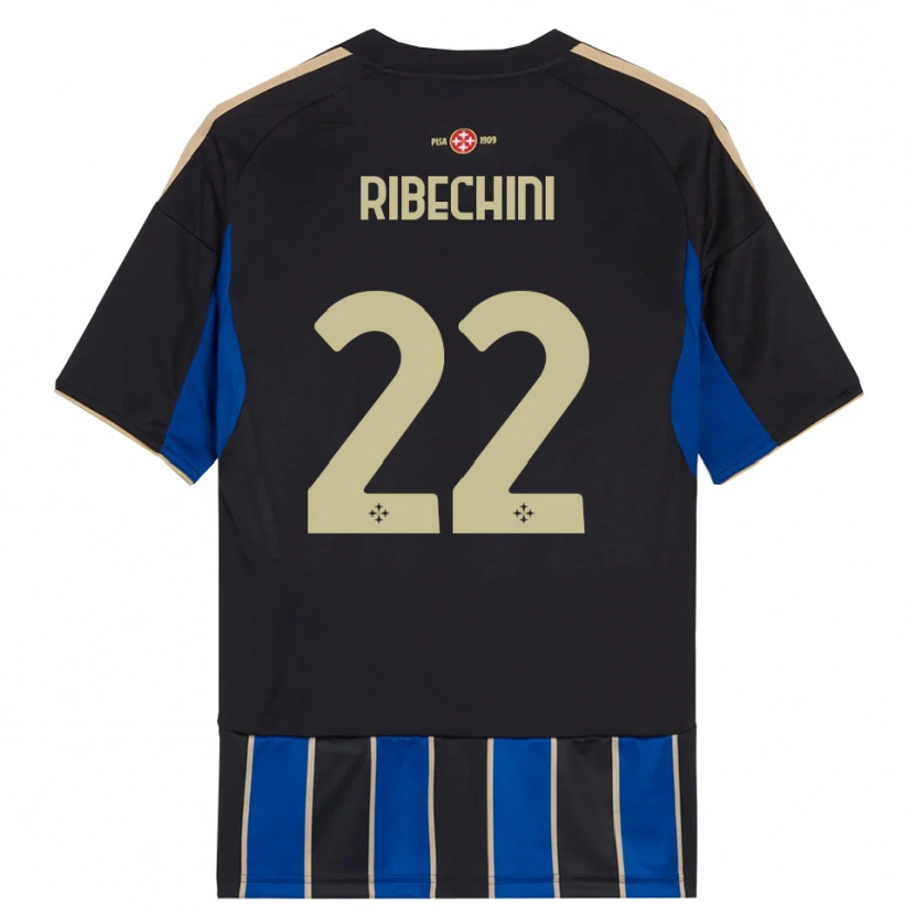 Danxen Kobiety Michele Ribechini #22 Czarny Niebieski Domowa Koszulka 2025/26 Koszulki Klubowe