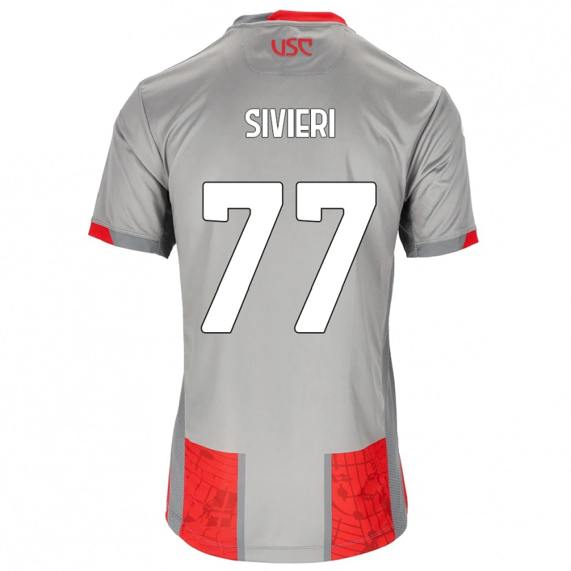 Danxen Kobiety Lorenzo Sivieri #77 Czerwony Szary Domowa Koszulka 2025/26 Koszulki Klubowe