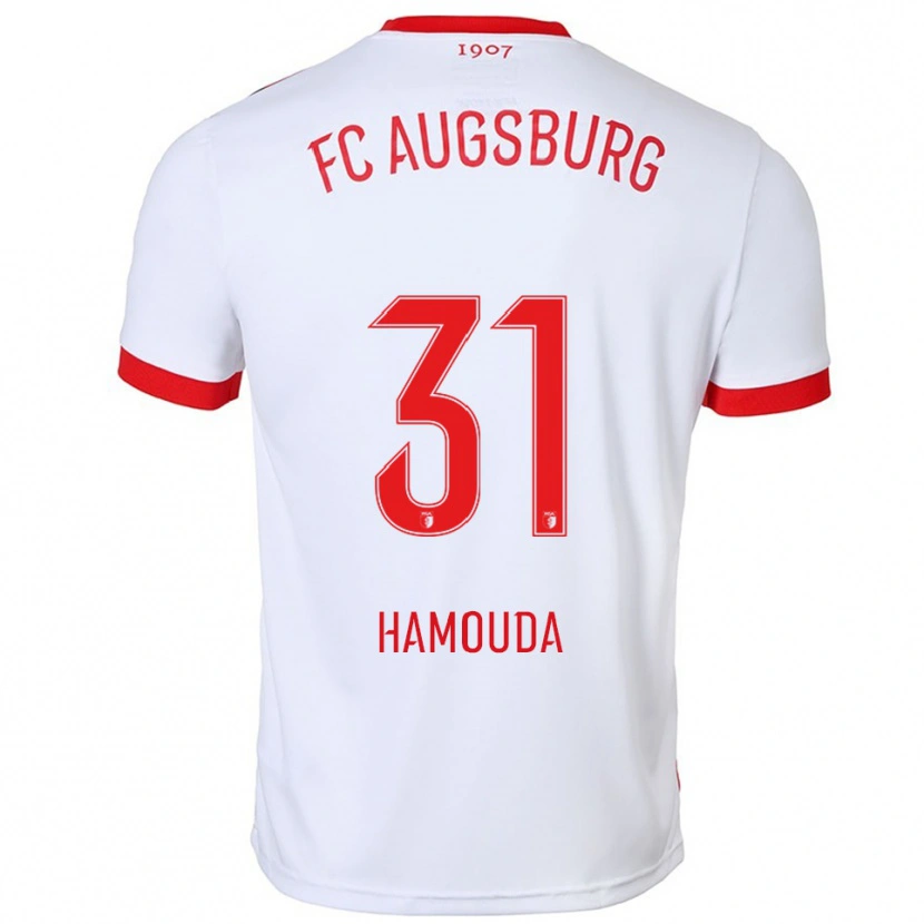 Danxen Kobiety Hania Hamouda #31 Biały Czerwony Domowa Koszulka 2025/26 Koszulki Klubowe